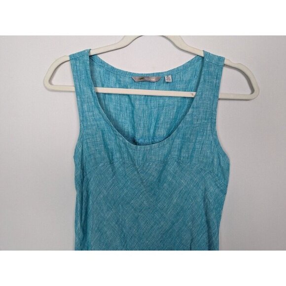 Horny Toad & Co S 100% Linen Scoop Neck Sleeveless Knee Length Dress Outdoors - Picture 3 of 10